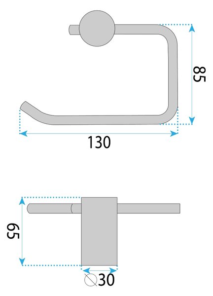 Toilet paper holder 9711 Prism Brush Nickle