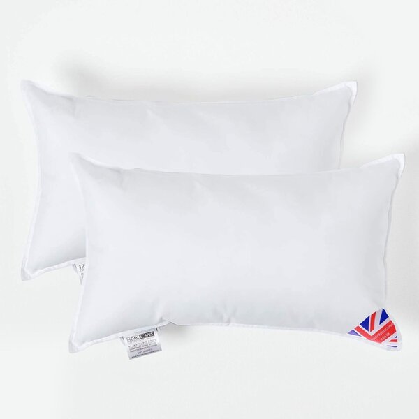 Homescapes 2 Pack Luxury Microfibre Cushion Pad Insert 30 x 50 cm 'Like Down', Hypoallergenic, Machine Washable, Best Bounce-Back, 12 x 20"
