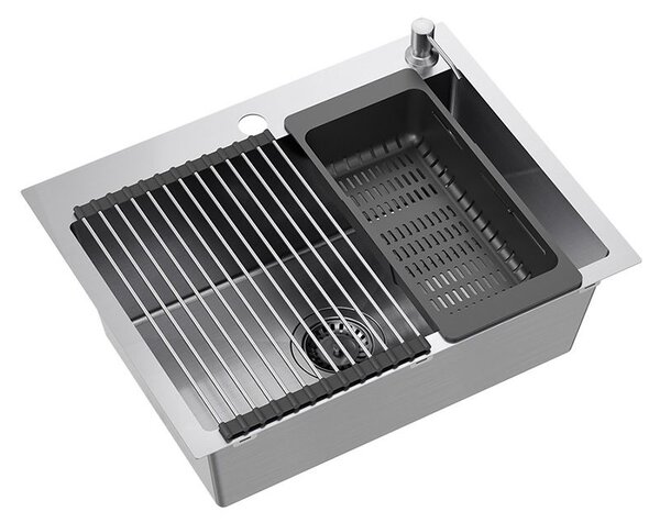 Stainless steel sink LUKE 110 WORKSTATION BRUSH NICKEL