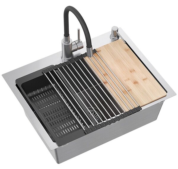Stainless steel sink LUKE 110 WORKSTATION BRUSH NICKEL