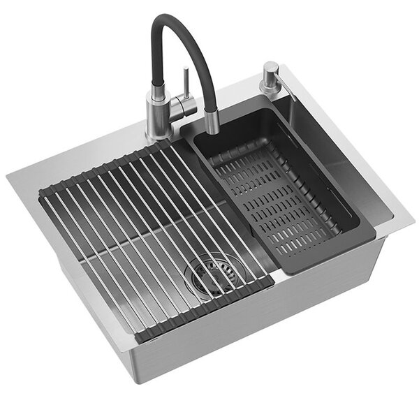 Stainless steel sink LUKE 110 WORKSTATION BRUSH NICKEL