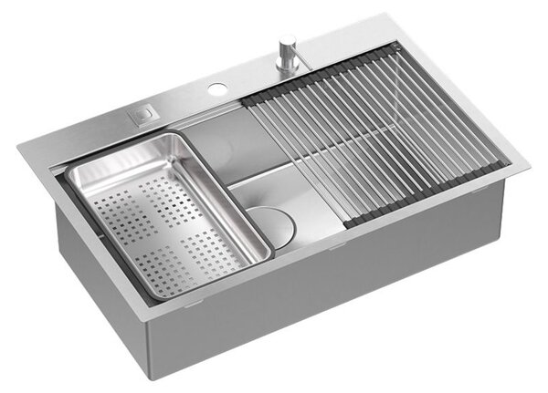 Stainless steel sink BURT 110 WORKSTATION BRUSH NICKEL