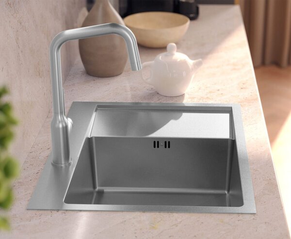 Stainless steel sink RUSSEL 116 BRUSH NICKEL