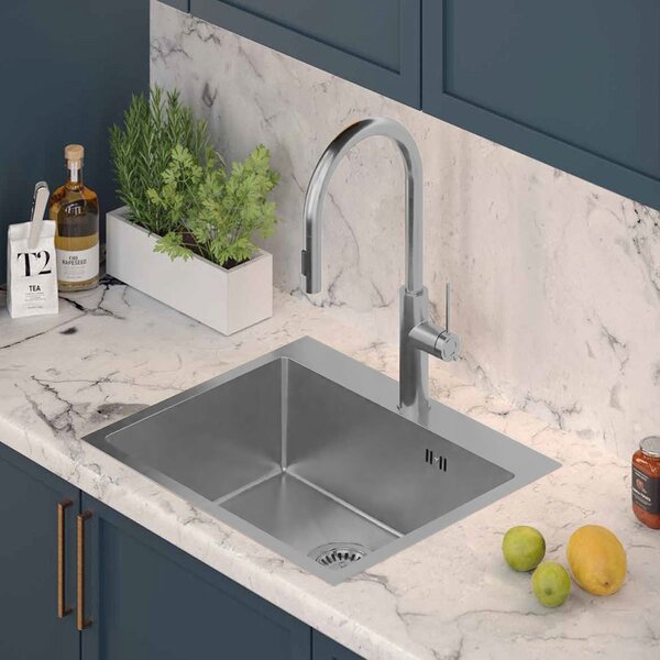 Stainless steel sink RUSSEL 110 BRUSH NICKEL