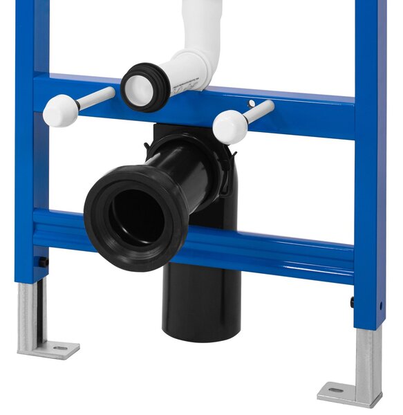 Frame set wall hung toilet bowl with button F Black