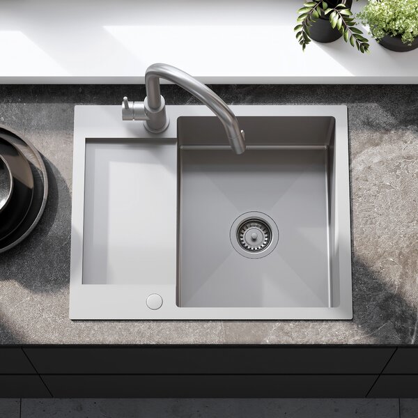 Stainless steel sink Paul BRUSH NICKEL