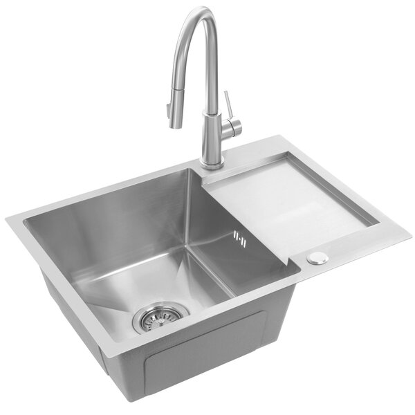 Stainless steel sink Paul BRUSH NICKEL