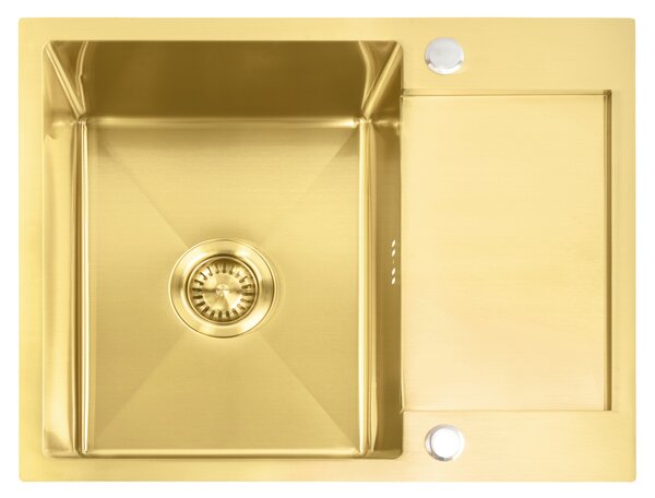Stainless steel sink Paul BRUSH GOLD
