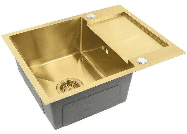 Stainless steel sink Paul BRUSH GOLD