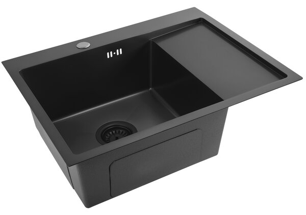 Stainless steel sink Fin Black