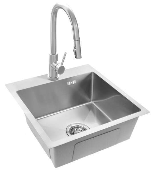 Stainless steel sink Leo 40 BRUSH NICKEL