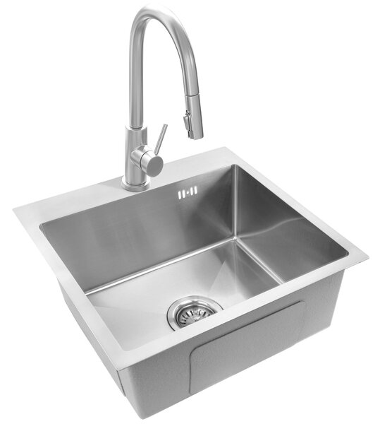 Stainless steel sink Leo 50 BRUSH NICKEL