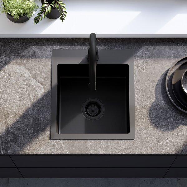 Stainless steel sink Leo 40 Black