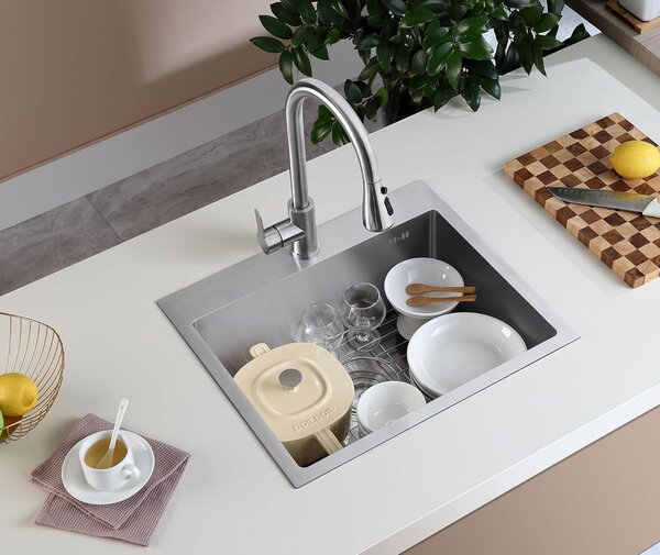 Stainless steel sink Leo 50 BRUSH NICKEL
