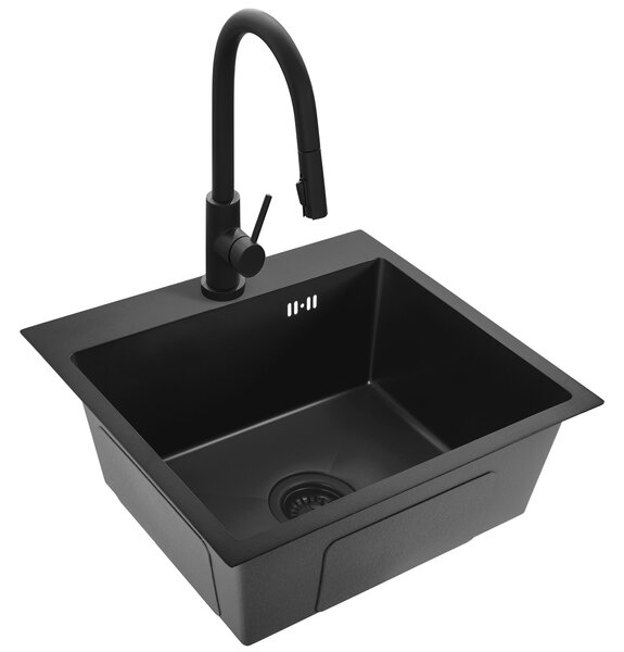 Stainless steel sink Leo 50 Black