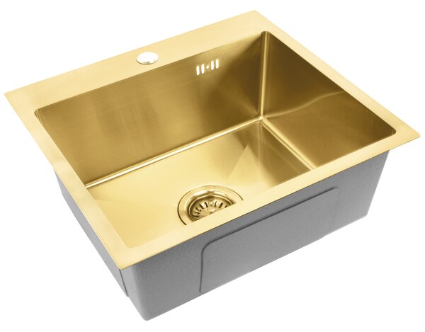 Stainless steel sink Leo 50 BRUSH GOLD