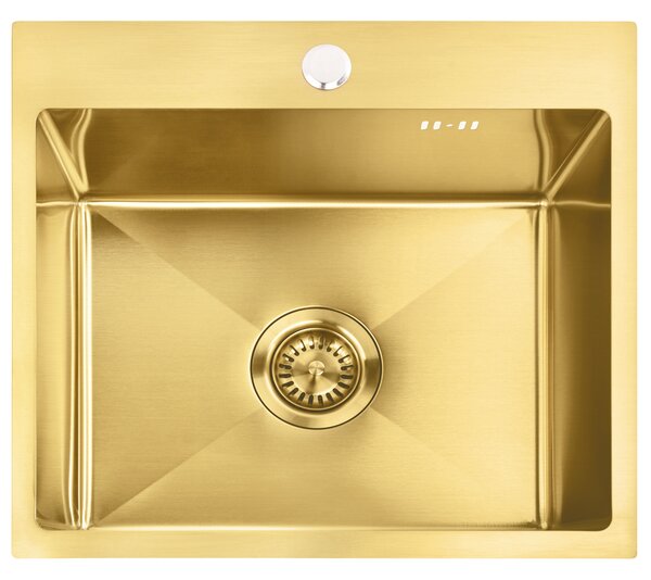 Stainless steel sink Leo 50 BRUSH GOLD