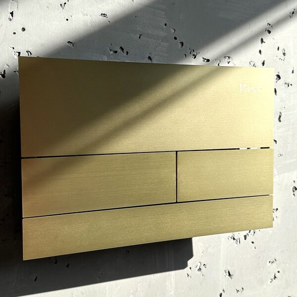 Toilet Flush Button Rea T K011A-Q Gold Brush