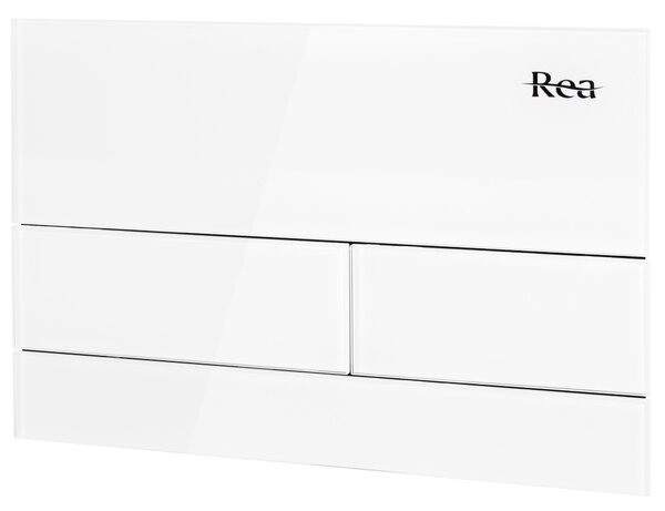 Toilet Flush Button K011A-Q Rea T White Glass