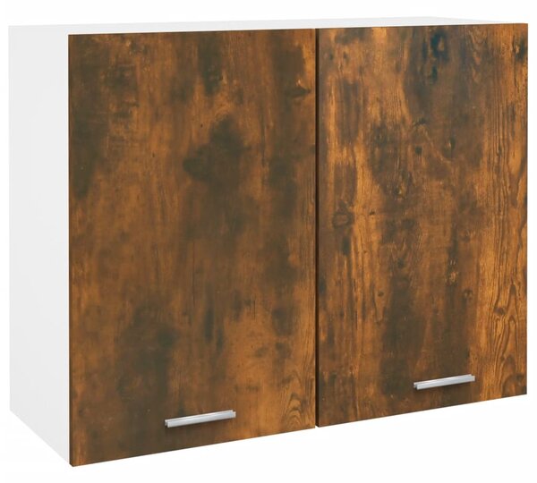 Hanging Cabinet Smoked Oak 80x31x60 cm Engineered Wood