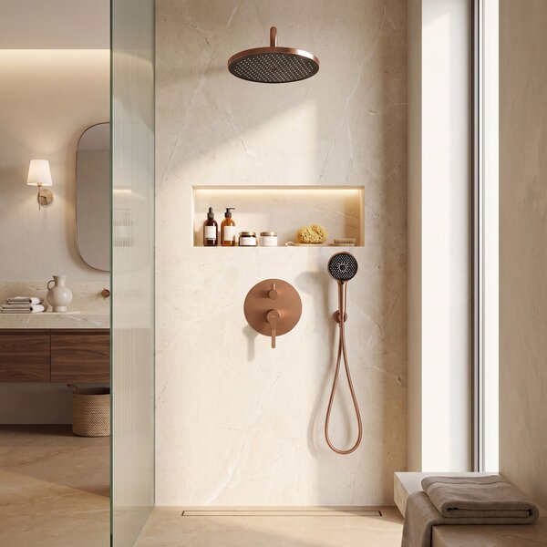 Shower system Rea Maxim Brush Copper + BOX