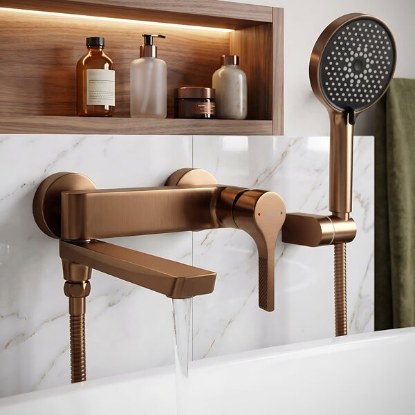 Bath faucet PREMIUM REA Maxim Brush Copper