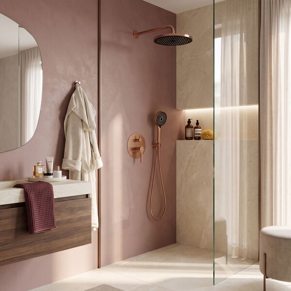 Shower system Rea Maxim Brush Copper + BOX