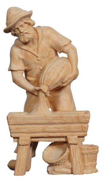 Shepherd with feeding troughs for Nativity scene - Alpine