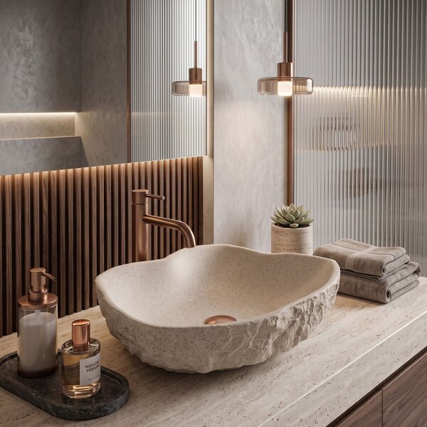 Countertop Basin Rea Isla Warm Beige