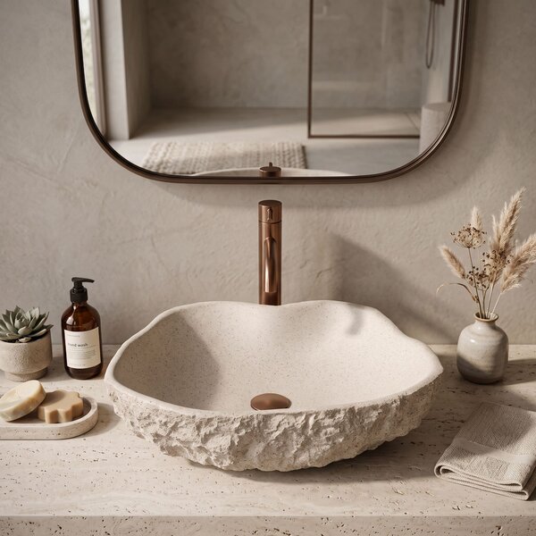 Countertop Basin Rea Isla Warm Beige