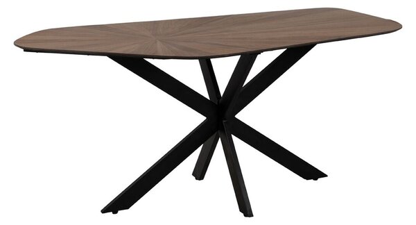 Dining Table Black Natural Iron 178 x 80 x 77 cm