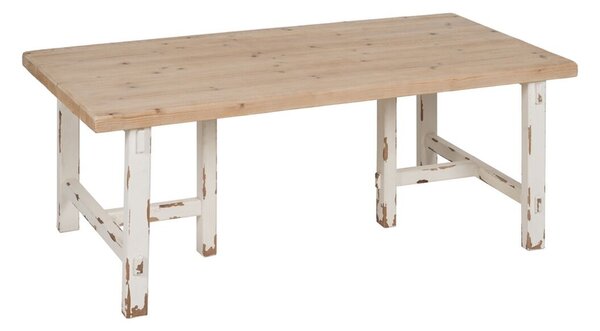 Dining Table White Natural Fir wood 120 x 60 x 48 cm