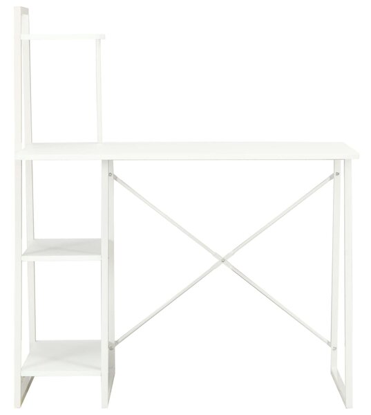 Desk with Shelving Unit White 102x50x117 cm