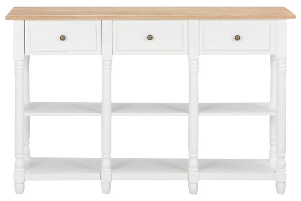 Console Table White 120x30x76 cm MDF