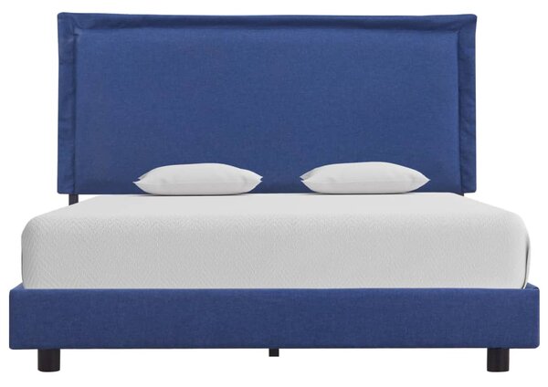 Bed Frame without Mattress Blue Fabric 135x190 cm Double