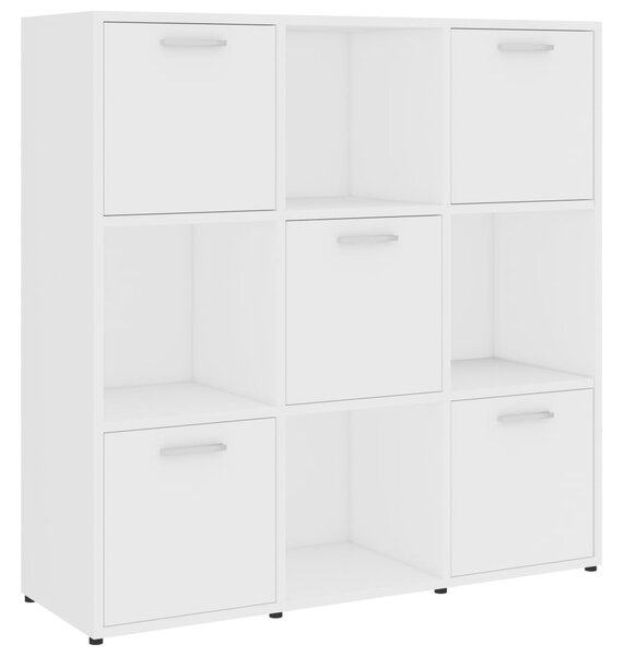 Book Cabinet White 90x30x90 cm Engineered Wood