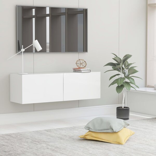 TV Cabinet White 100x30x30 cm Engineered Wood