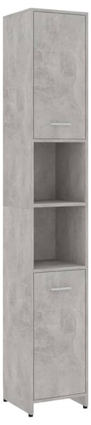 Bathroom Cabinet Concrete Grey 30x30x183.5 cm Engineered Wood