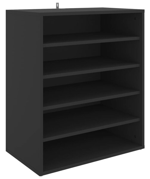 Shoe Cabinet Black 60x35x70 cm Engineered Wood