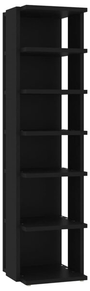 Shoe Cabinet Black 27.5x27x102 cm Engineered Wood