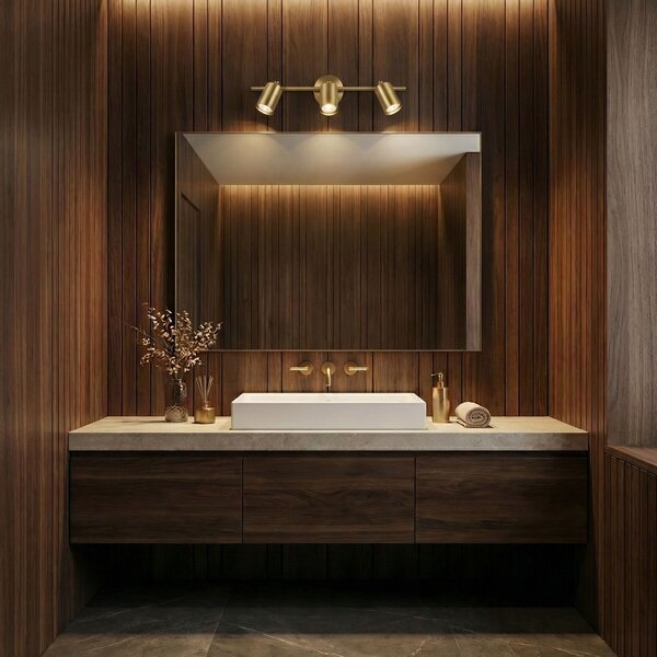 Bathroom wall sconce APP1898-3W BRUSH GOLD