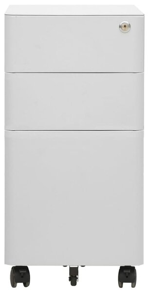 Mobile File Cabinet Light Grey 30x45x59 cm Steel