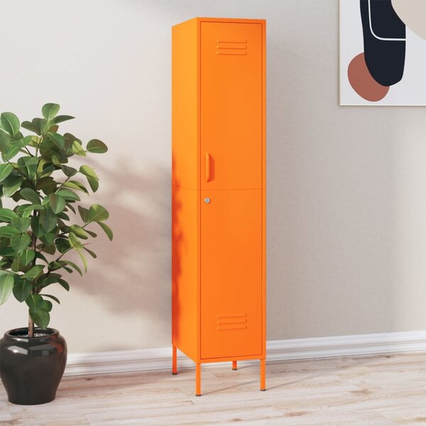 Locker Cabinet Orange 35x46x180 cm Steel