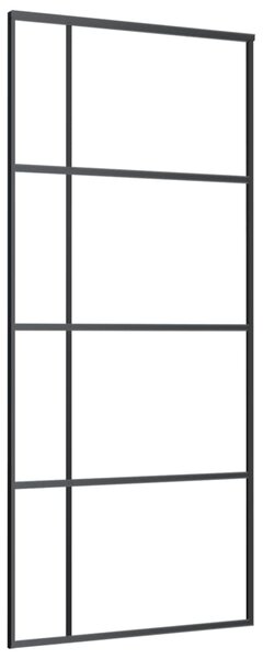 Sliding Door ESG Glass and Aluminium 90x205 cm Black