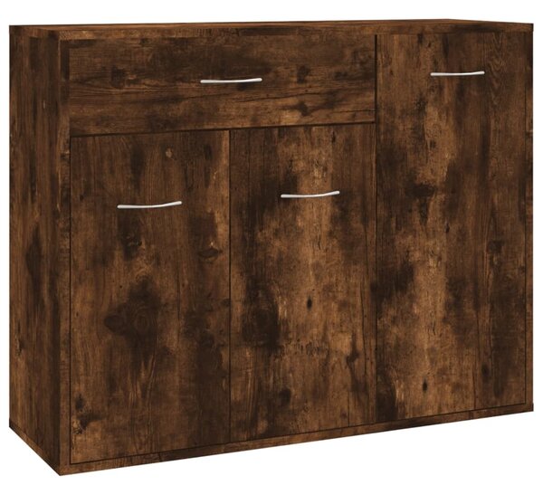 Sideboard Smoked Oak 88x30x70 cm Engineered Wood