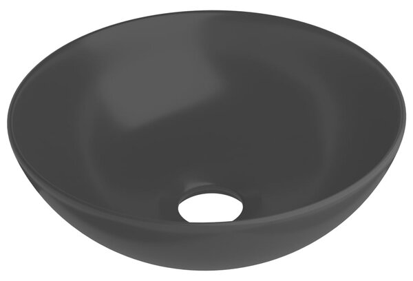 Bathroom Sink Ceramic Matt Black Round