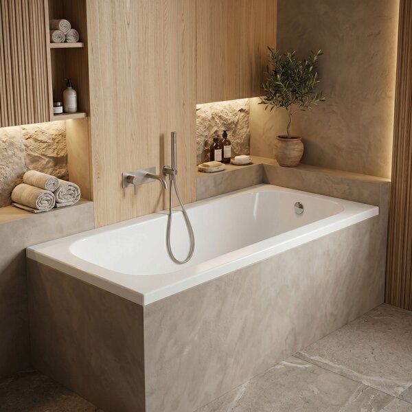 Built-in acrylic bathtub Rea Gloria 140