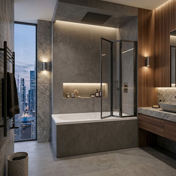 Built-in acrylic bathtub Rea Gloria 140