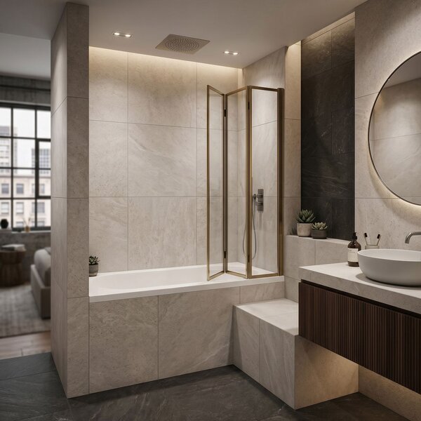 Built-in acrylic bathtub Rea Gloria 120