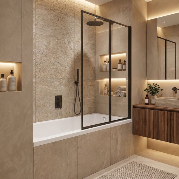 Built-in acrylic bathtub Rea Prima 140